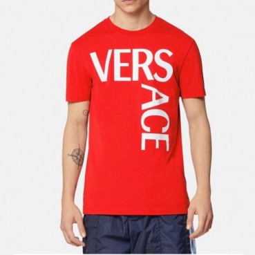 베르사체 남성 레드 크루넥 반팔티 - Mens Red Tshirts 