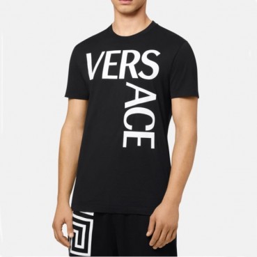 베르사체 남성 블랙 크루넥 반팔티 - Mens Black Tshirts 