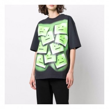 아크네 남/녀 그레이 크루넥 반팔티 - Unisex Gray Tshirts 