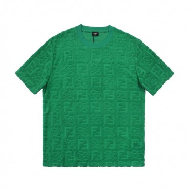 펜디 남성 크루넥 그린 반팔티 - Mens Green Tshirts 