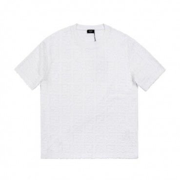 펜디 남성 크루넥 화이트 반팔티 - Mens White Tshirts 