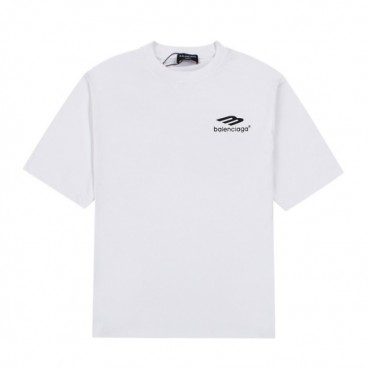 발렌시아가 남성 크루넥 화이트 반팔티 - Mens White Tshirts 