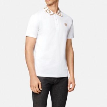 베르사체 남성 화이트 폴로 반팔티 - Mens White Tshirts 