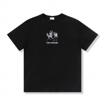 버버리 남성 크루넥 블랙 반팔티 - Mens Black Tshirts 