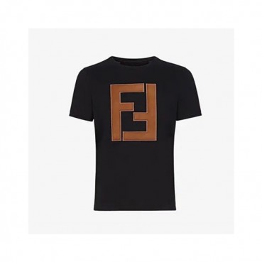 펜디 남성 크루넥 블랙 반팔티 - Mens Black Tshirts 