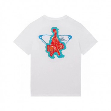 프라다 남성 크루넥 화이트 반팔티 - Mens White Tshirts 