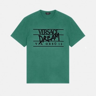 베르사체 남성 크루넥 그린 반팔티 - Mens Green Tshirts 