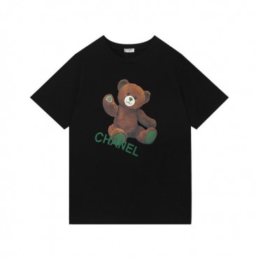 샤넬 남성 크루넥 블랙 반팔티 - Mens Black Tshirts 