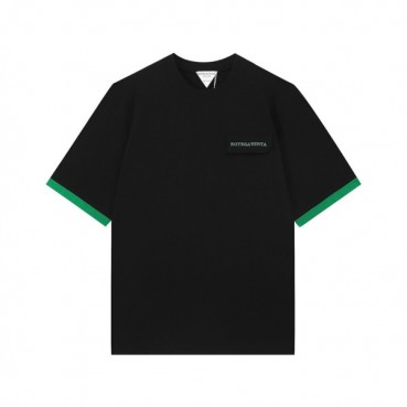 보테가 남성 크루넥 블랙 반팔티 - Mens Black Tshirts 