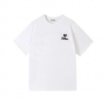 디올 남성 크루넥 화이트 반팔티 - Mens White Tshirts 