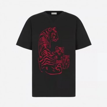 디올 남성 크루넥 블랙 반팔티 - Mens Black Tshirts 