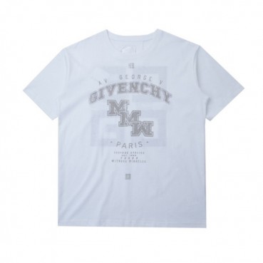 지방시 남성 크루넥 화이트 반팔티 - Mens White Tshirts 