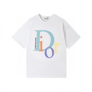 디올 남성 크루넥 화이트 반팔티 - Mens White Tshirts 