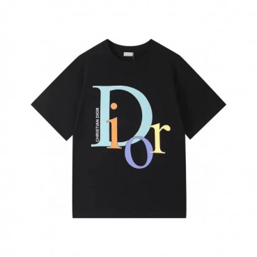 디올 남성 크루넥 블랙 반팔티 - Mens Black Tshirts 