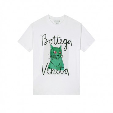 보테가 남성 크루넥 화이트 반팔티 - Mens White Tshirts 