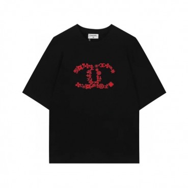 샤넬 남성 크루넥 블랙 반팔티 - Mens Black Tshirts 