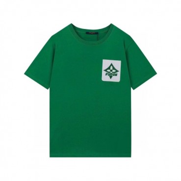 루이비통 남성 크루넥 그린 반팔티 - Mens Green Tshirts 
