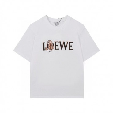 로에베 남성 이니셜 화이트 반팔티 - Mens White Tshirts 