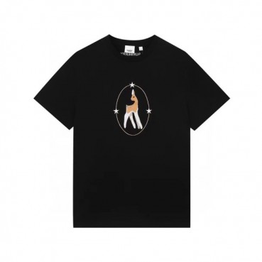 버버리 남성 크루넥 블랙 반팔티 - Mens Black Tshirts 