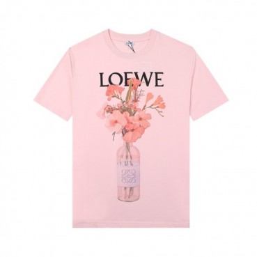 로에베 남/여 이니셜 핑크 반팔티 - Unisex Pink Tshirts 