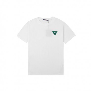 프라다 남성 크루넥 화이트 반팔티 - Mens White Tshirts 