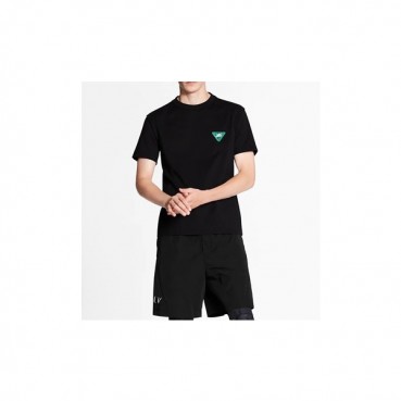 프라다 남성 크루넥 블랙 반팔티 - Mens Black Tshirts 