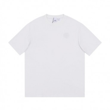버버리 남성 크루넥 화이트 반팔티 - Mens White Tshirts 