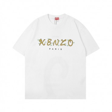 겐조 남성 화이트 크루넥 반팔티 - Mens White Tshirts 