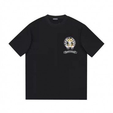 크롬하츠 남성 크루넥 블랙 반팔티 - Mens Black Tshirts 