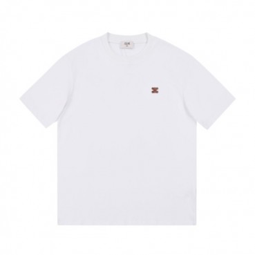 셀린느 남/여 크루넥 화이트 반팔티 - Unisex White Tshirts 