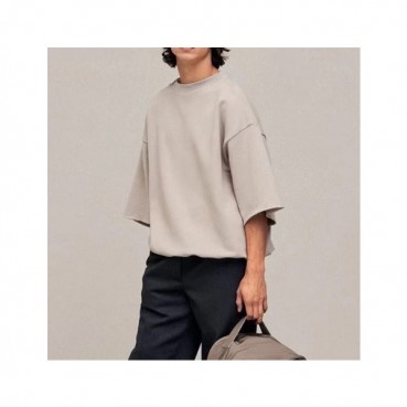 피어오브갓 남성 베이지 크루넥 반팔티 - Mens Beige Tshirts 
