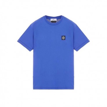 스톤아일랜드 남성 블루 크루넥 반팔티 - Mens Blue Tshirts 