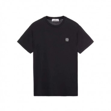 스톤아일랜드 남성 블랙 크루넥 반팔티 - Mens Black Tshirts 