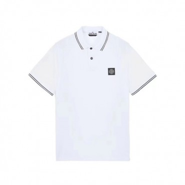 스톤아일랜드 남성 화이트 폴로 반팔티 - Mens White Tshirts 