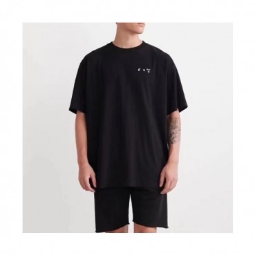 오프화이트 남성 모던 블랙 반팔티 - Mens Black Tshirts 