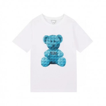 보테가 남성 크루넥 화이트 반팔티 - Mens White Tshirts 