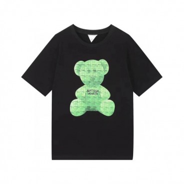 보테가 남성 크루넥 블랙 반팔티 - Mens Black Tshirts 