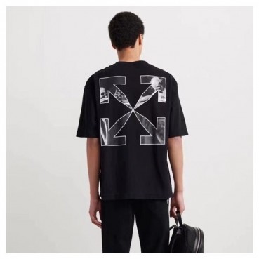 오프화이트 남성 모던 블랙 반팔티 - Mens Black Tshirts 