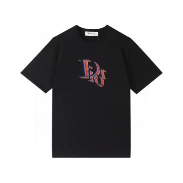 디올 남성 크루넥 블랙 반팔티 - Mens Black Tshirts 
