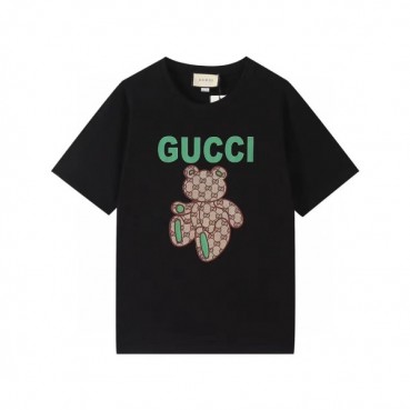 구찌 남/여 크루넥 블랙 반팔티 - Unisex Black Tshirts 