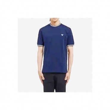 프라다 남성 크루넥 네이비 반팔티 - Mens  Navy Tshirts 