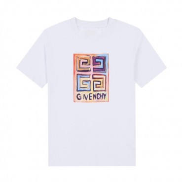 지방시 남성 크루넥 화이트 반팔티 - Mens White Tshirts 