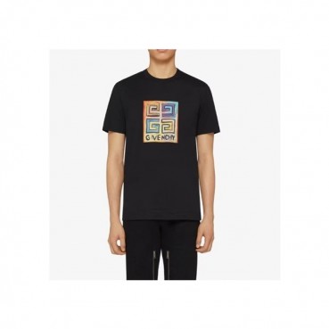 지방시 남성 크루넥 블랙 반팔티 - Mens Black Tshirts 