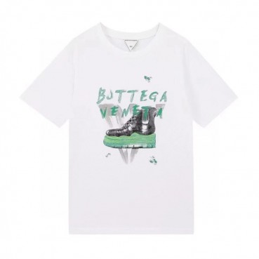 보테가 남성 크루넥 화이트 반팔티 - Mens White Tshirts 