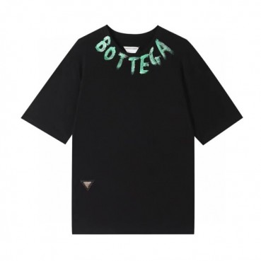 보테가 남성 크루넥 블랙 반팔티 - Mens Black Tshirts 