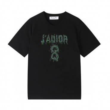 디올 남성 크루넥 블랙 반팔티 - Mens Black Tshirts 
