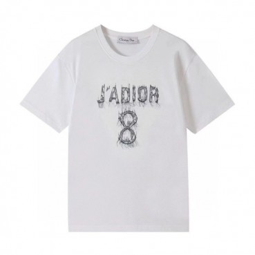 디올 남성 크루넥 화이트 반팔티 - Mens White Tshirts 