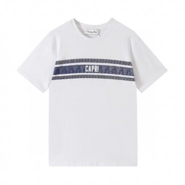 디올 남성 크루넥 화이트 반팔티 - Mens White Tshirts 