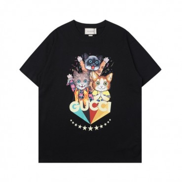 구찌 여성 크루넥 블랙 반팔티 - Womens Black Tshirts 