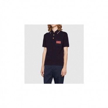 구찌 남성 폴로 블랙 반팔티 - Mens Black Tshirts 
